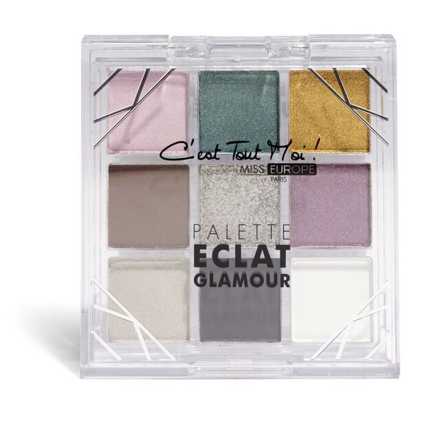 Palette éclat 9 couleurs Miss Europe glamour