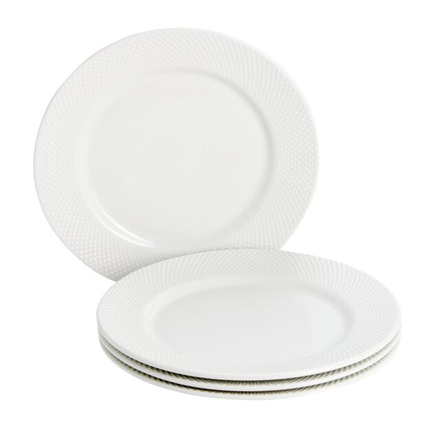 Assiette plate x4 porcelaine blanche &Oslash;26,5cm