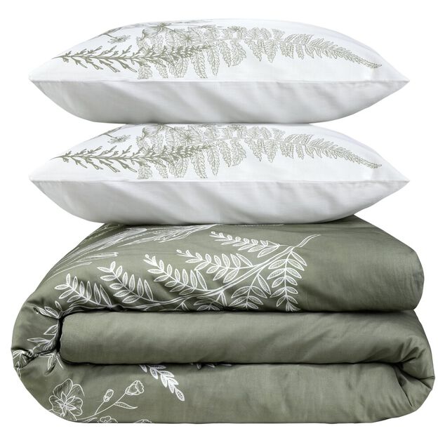 Parure de lit 220x240cm 2 personnes micro lav&eacute;e &agrave; motifs (3 mod&egrave;les)