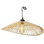 Luminaire &agrave; suspension filaire papillon en papier tress&eacute; &Oslash;50cm