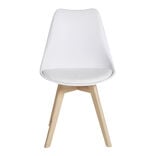 Chaise en bois Chloé blanche 57x49xH82cm