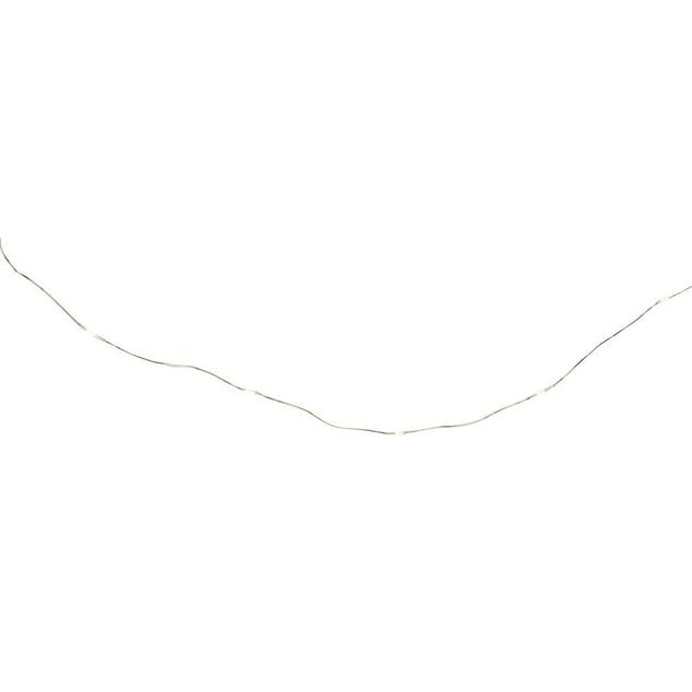 Guirlande &eacute;lectrique cuivre 200 microLED 20m d'&eacute;clairage blanc chaud