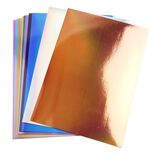 Papiers cr&eacute;atifs adh&eacute;sifs holographiques 10 pages 20x20cm