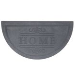 Tapis d'entr&eacute;e noir Home forme demi-lune 60x40cm