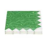 Lot de 16 serviettes motif dinosaure papier 33x33cm