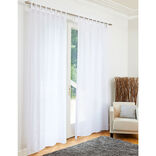 Voilage &agrave; passants uni blanc 140 x 240 cm