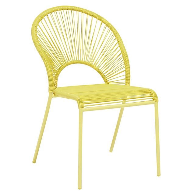 Chaise Urban filaire jaune 49x48,5xH88cm