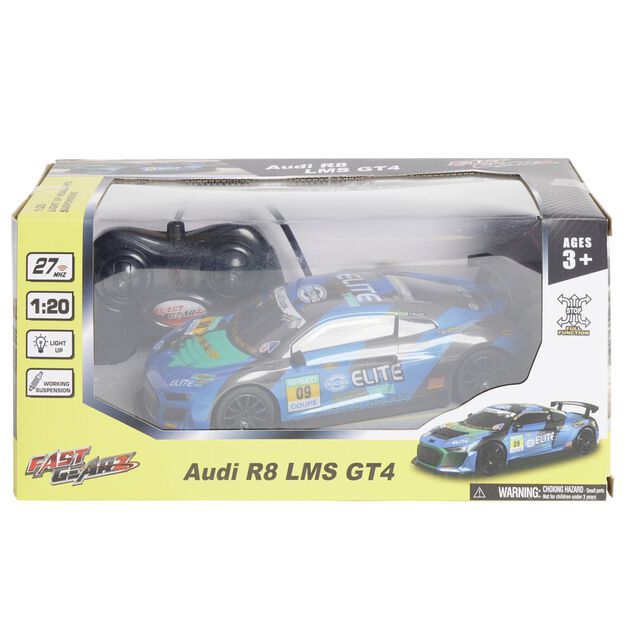 Véhicule de course radiocommandé bleu 21x9xH6cm