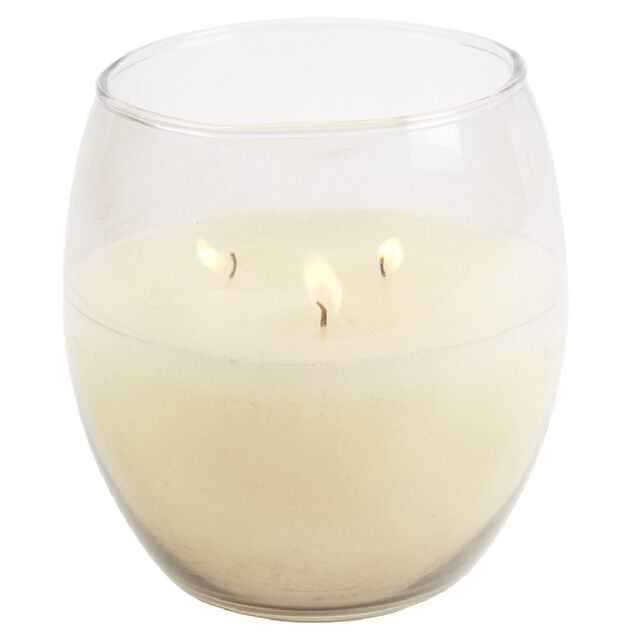 Bougie dans verre senteur vanille 3 m&egrave;ches 36H