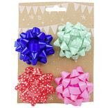 Noeud adhésif multicolore emballage cadeau x4