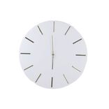 Horloge ronde barres en métal et plastique blanc Ø50cm