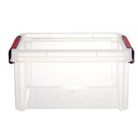 Bo&icirc;te de rangement transparent avec fermeture &agrave; clips 5L