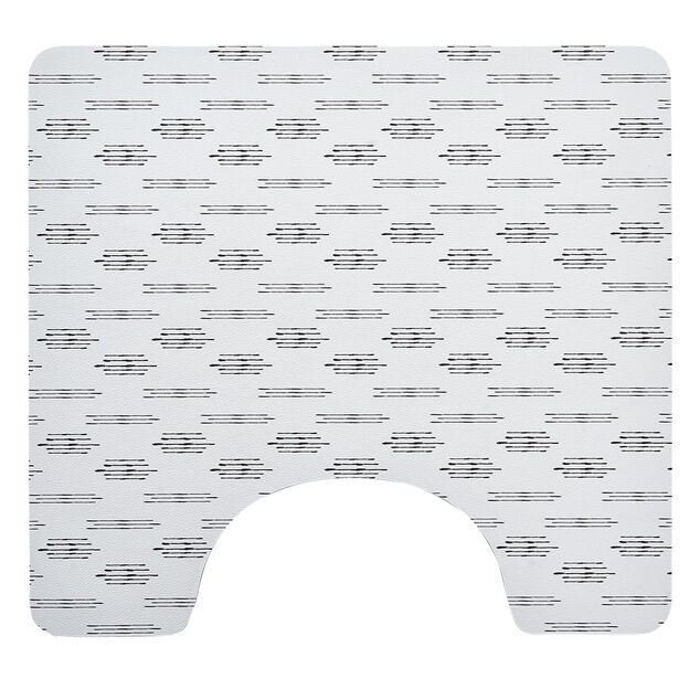 Contour WC PVC motif terrazzo noir et blanc 49,5x15cm