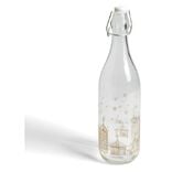 Bouteille verre officina 1L déco Noël - 2 modèles