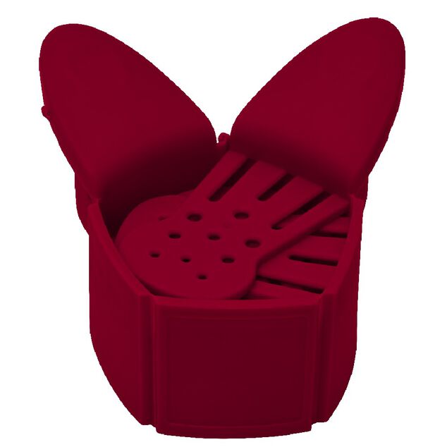 Passoire pliable et adaptable rouge