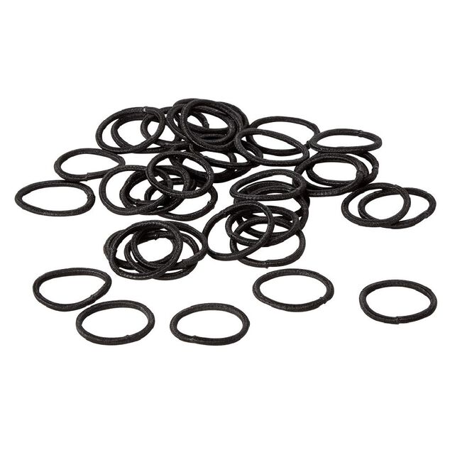 Mini &eacute;lastique sans m&eacute;tal noir x40