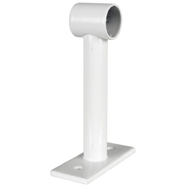 Support long pour tringle blanc m&eacute;tal