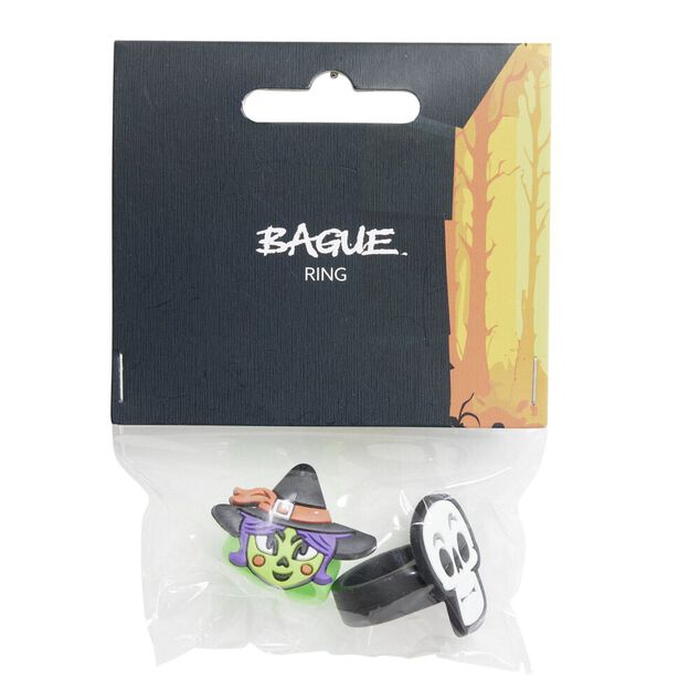 Bague Halloween plastique x2 (2 mod&egrave;les)