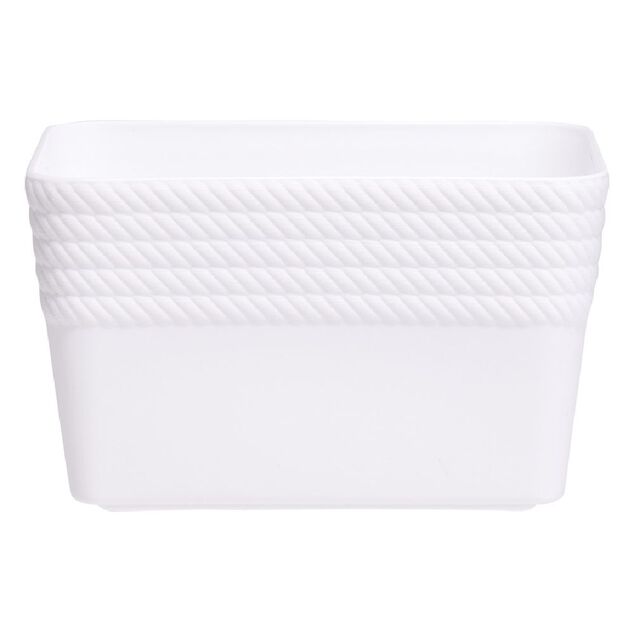 Bo&icirc;te plastique blanc 14x11xH8,5cm