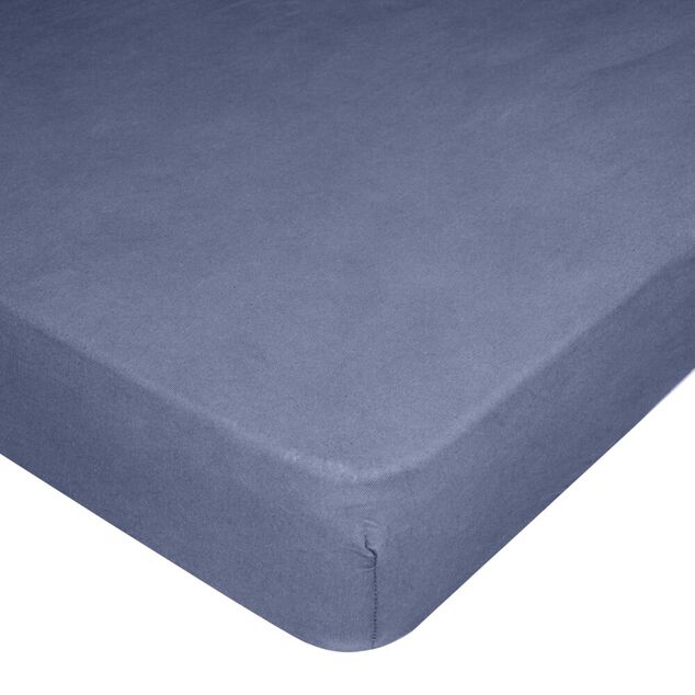 Drap housse coton jersey 160x200cm (plusieurs couleurs)