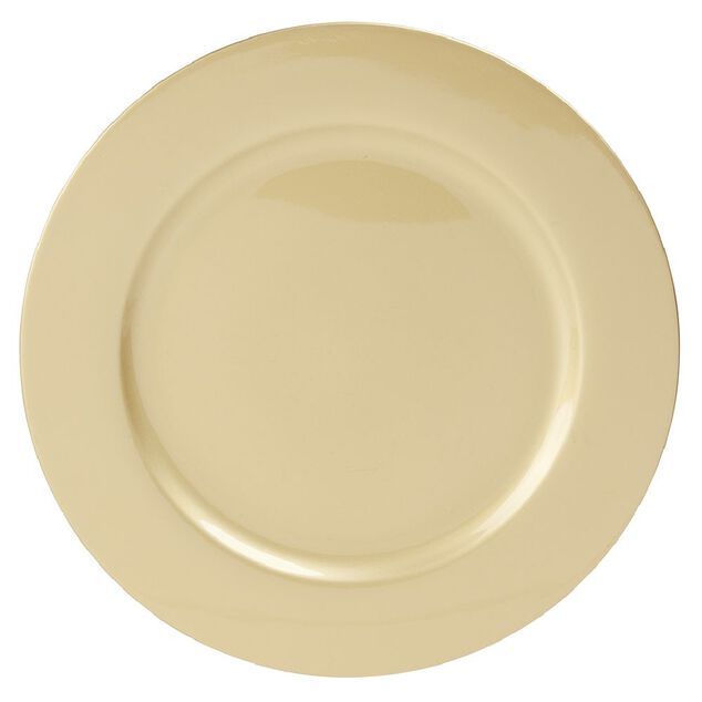 Sous assiette plastique dor&eacute; &Oslash;33cm