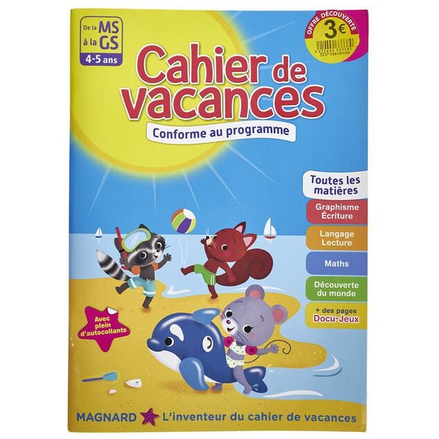 Cahier de vacances enfant