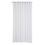 Voilage à oeillets baie vitrée blanc effet brillant