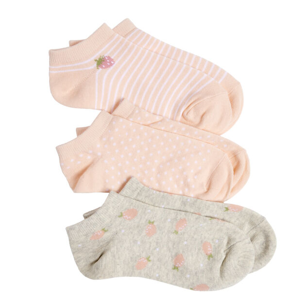 Chaussettes enfant fille tige courte polycoton 3 paires 31/35