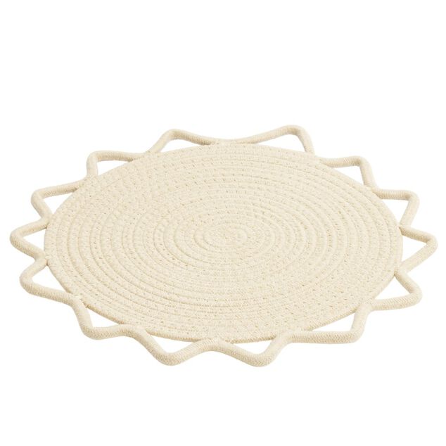 Set de table rond soleil effet tressé Ø35cm (2 modèles)