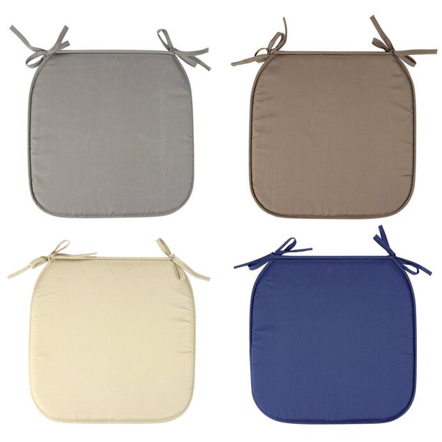 Galette de chaise carr&eacute;e x4 avec motif 38x38cm (4 mod&egrave;les)