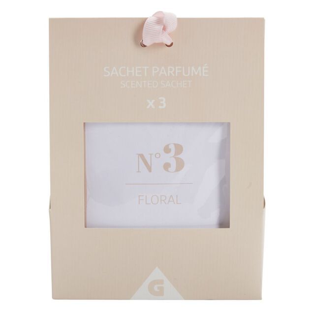 D&eacute;sodorisant sachet parfum&eacute; x3 senteur floral 3x5gr