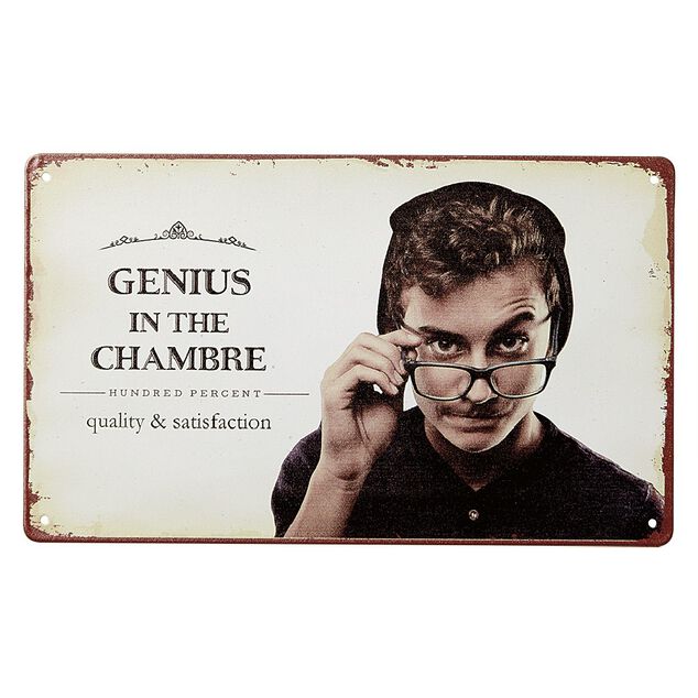 Pancarte d&eacute;corative pi&egrave;ces de la maison en m&eacute;tal