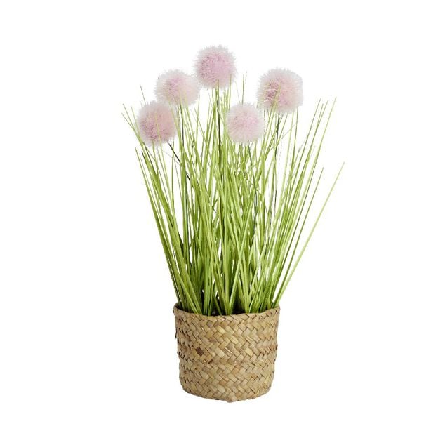Gramin&eacute; artificiel en pot panier H25cm - 3 mod&egrave;les
