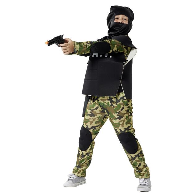 D&eacute;guisement enfant Agent Swat militaire 7/10 ans