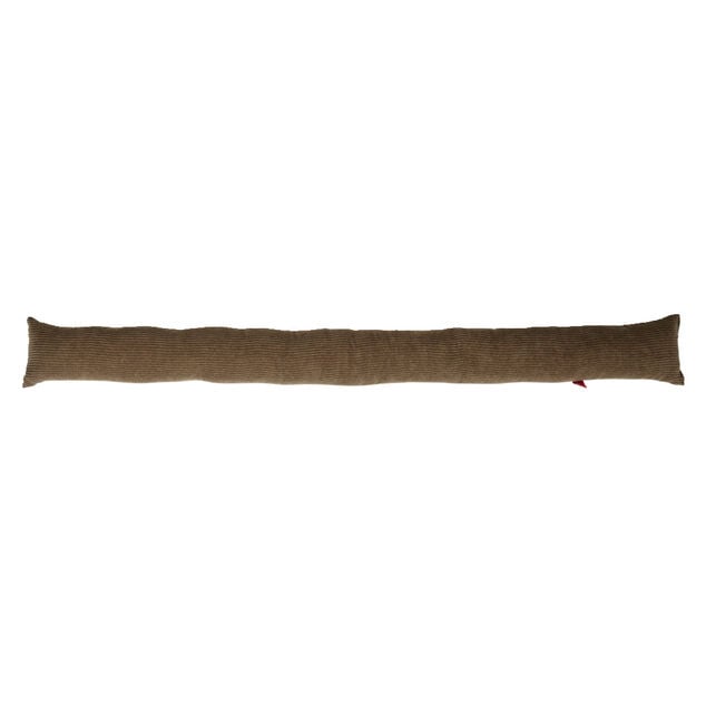 Bas de porte avec fixation adh&eacute;sive tissu vert kaki &Oslash;8xL90cm