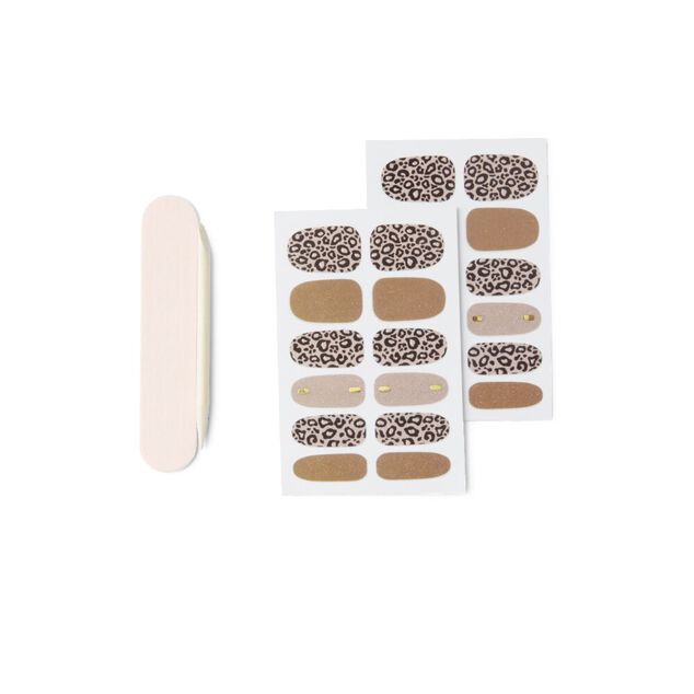Lot de 24 autocollants vernis &agrave; ongles imprim&eacute;s 5 coloris