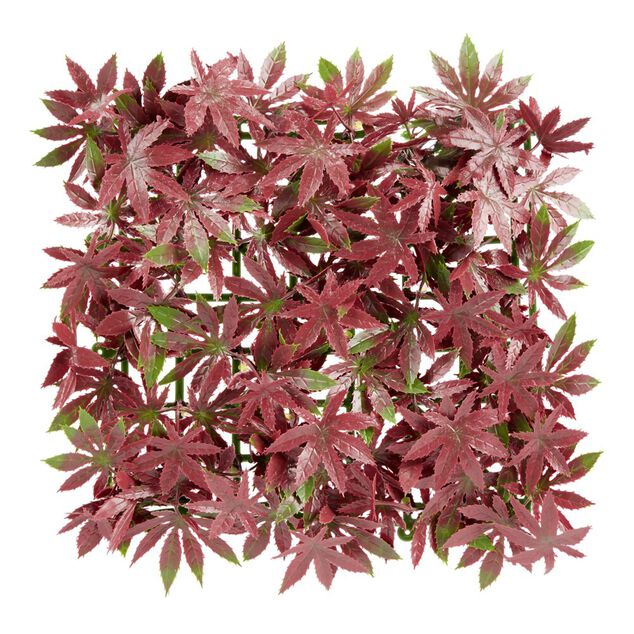 Carr&eacute; de fleur artificielle mural vert 25x25cm