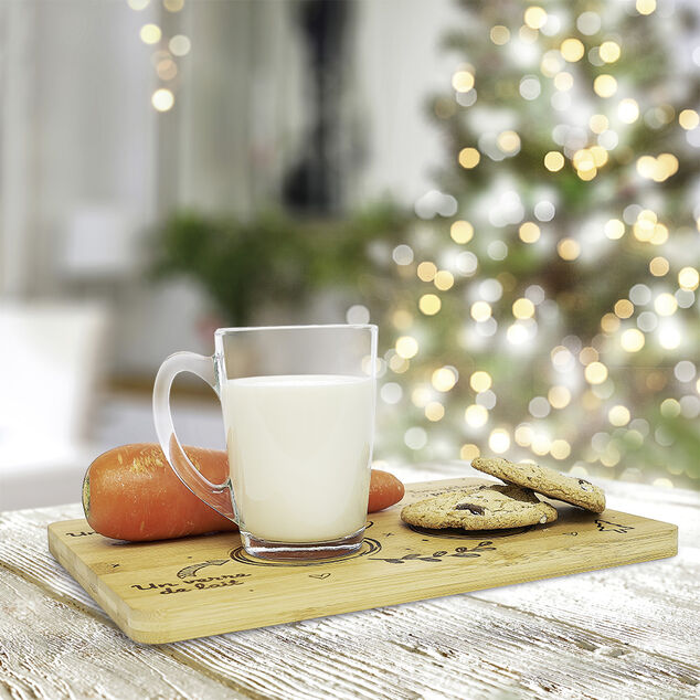 Plateau P&egrave;re No&euml;l en bambou