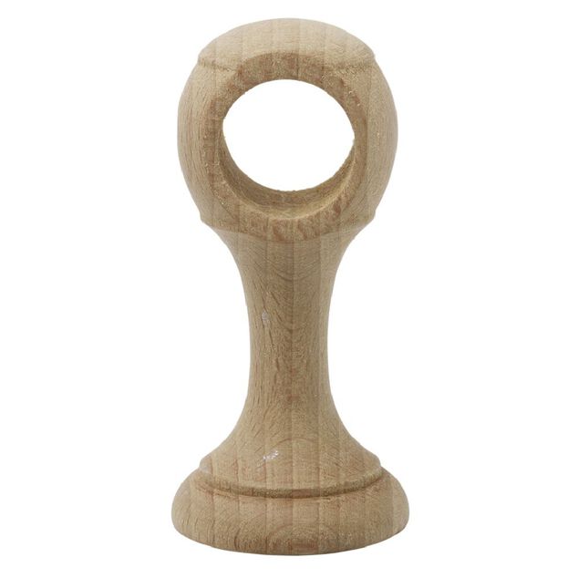 Support de tringle moyen &agrave; oeil en bois naturel &Oslash;20mm