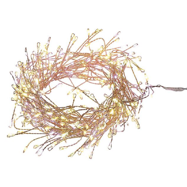 Guirlande lumineuse ext&eacute;rieur 300 LED blanc chaud et multicolore 2,4 m