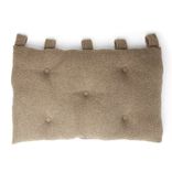 Coussin pour tête de lit en tissu bouclette vert olive 70x50cm