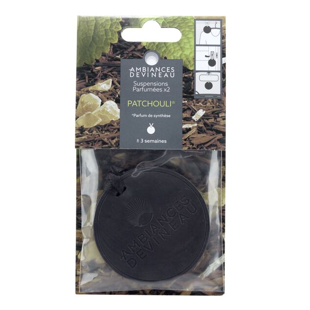 Parfum d'ambiance &agrave; suspendre x2 Ambiances Devineau senteur patchouli