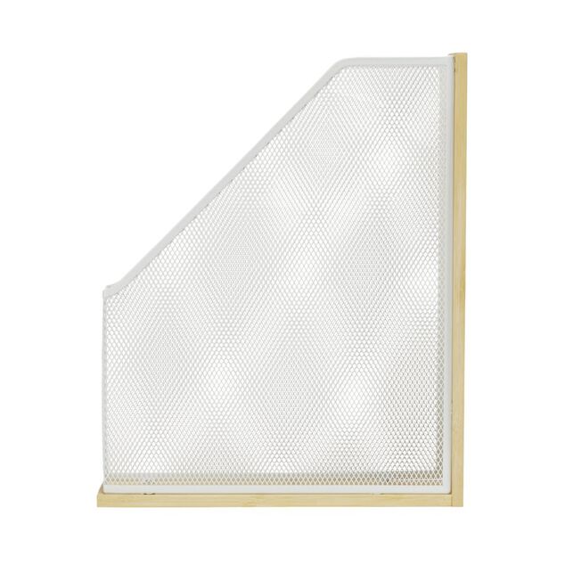 Organiseur de bureau pour documents bambou et m&eacute;tal 26,5x9xH33cm