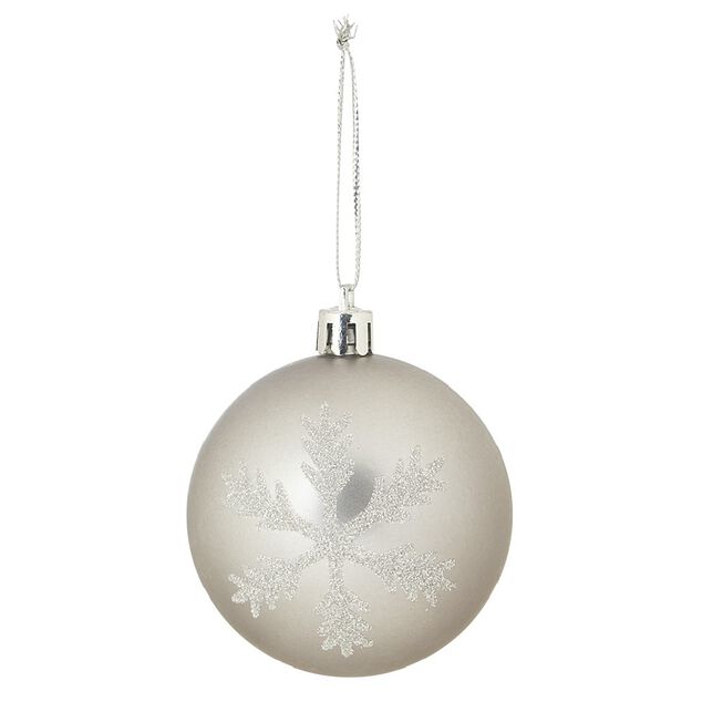Boule de No&euml;l motif tradition brillant