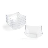 Lot de 6 verrines 95ml plastique transparent Ø7,9xH3,6cm