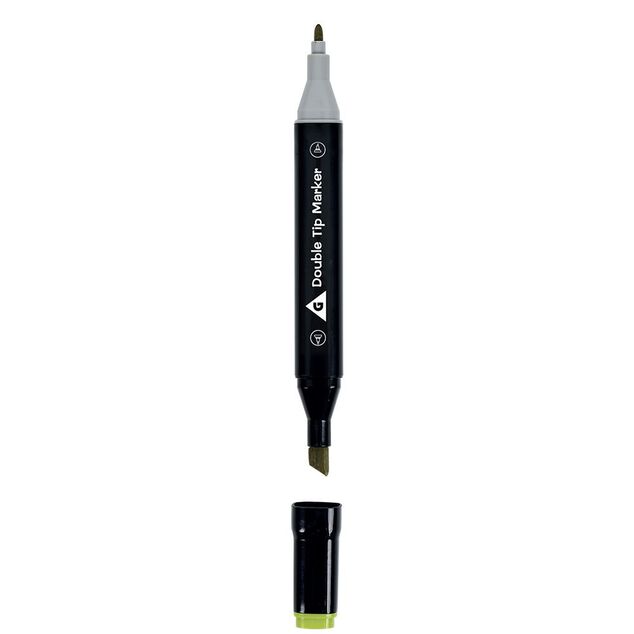 Lot de 36 marqueurs &agrave; base d'eau double pointe plastique noir + 3 ans
