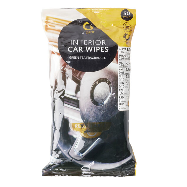 Lingette nettoyante pour plastique voiture x50