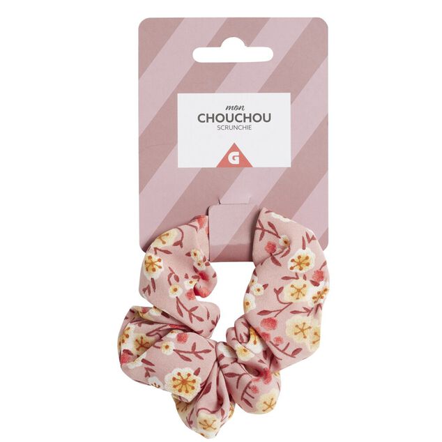 Chouchou à cheveux en tissu imprimé Ø10cm (3 modèles)
