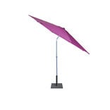 Parasol centr&eacute; rond Java inclinable hauteur ajustable violet UPF50+ &Oslash;250xH185-245cm