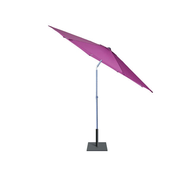 Parasol centr&eacute; rond Java inclinable hauteur ajustable violet UPF50+ &Oslash;250xH185-245cm